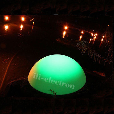 Plastic LED Colour Changing Waterproof Ball Lamp Half Sphere Shape For Garden Decor