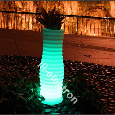 Remote Control LED Flower Pot , Decorative Illuminated Plant Pots For Home