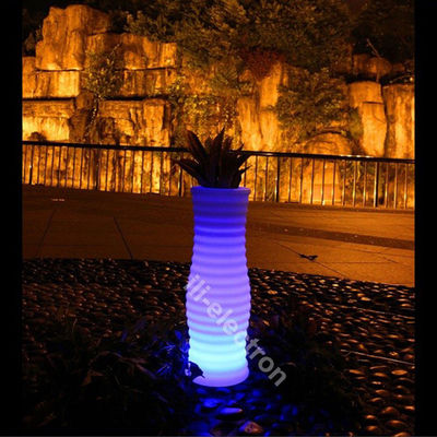 Remote Control LED Flower Pot , Decorative Illuminated Plant Pots For Home