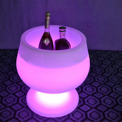 Wine Plastic LED Ice Bucket Flashing Rechargeable For Outdoor