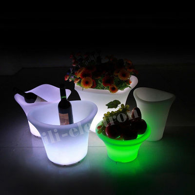 PE Plastic 16 Colors Changing Christmas Decor LED Light Flower Pot Remote Control Multifunctional
