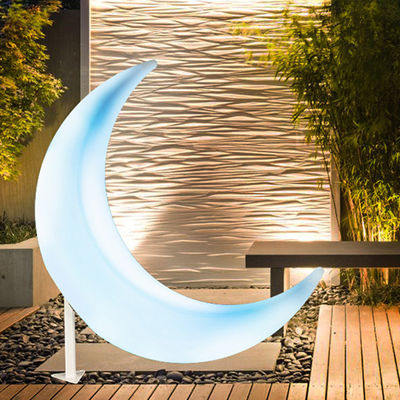 PE Material Pool Glow Lights Outdoor Crescent Moon Shaped For Valentine'S Day Theme Decoration
