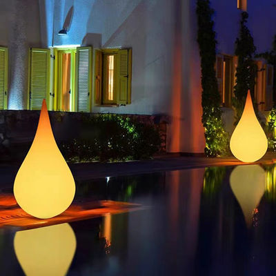 Wireless Outdoor Waterproof Plastic Standing Water Drop Floor Lamp For Event Decoration