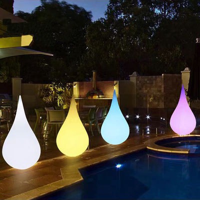Wireless Outdoor Waterproof Plastic Standing Water Drop Floor Lamp For Event Decoration