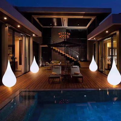 Wireless Outdoor Waterproof Plastic Standing Water Drop Floor Lamp For Event Decoration