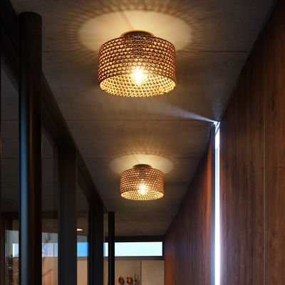 Industrial Style Retro Hallway Balcony Creative Personality Pendant Lamp Woven Ceiling Light