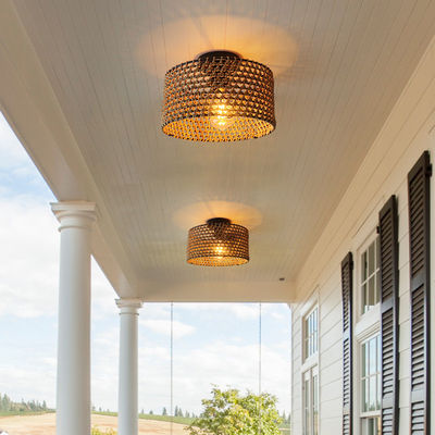 Industrial Style Retro Hallway Balcony Creative Personality Pendant Lamp Woven Ceiling Light