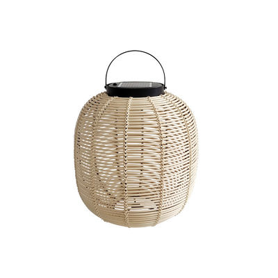 Outdoor Rattan Decorative Portable Waterproof Floor Lamp Solar Garden Light