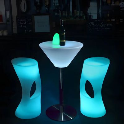 Glowing LED Bar Furniture Light Up Cocktail Table And Chairs Illuminated Waterproof LED Bar Table Led Furniture