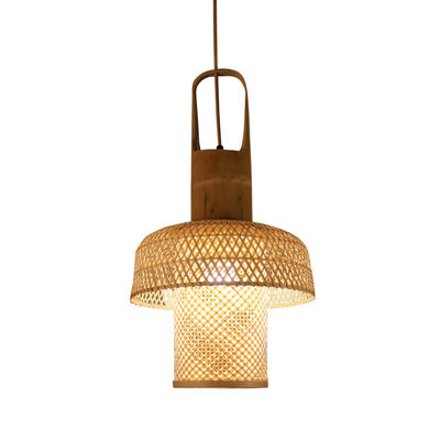 Hanging Chinese Bamboo Lanterns Lamps Bamboo Woven Chandelier