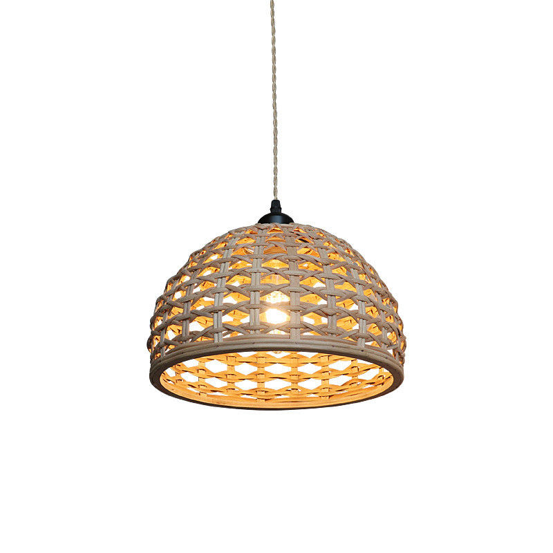 Vintage Creative Bamboo Rattan Lamp Shade For Indoor Dinning Room
