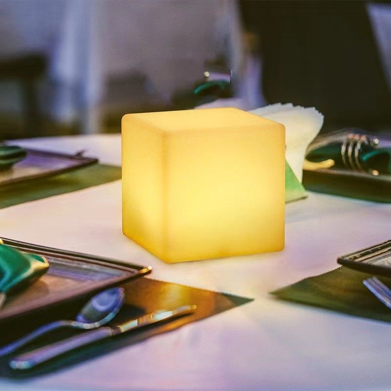 6 Inch LED Cube Night Light Colorful USB Charging Water Resistant