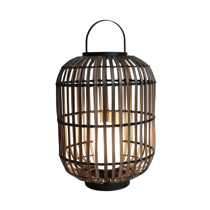 Decorative Rattan Outdoor Lantern , Woven Rattan Lamp 3500K For Atmosphere