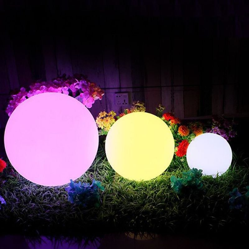 30cm Solar Powered Glow Ball Light IP54 Waterproof For Ground Decoration