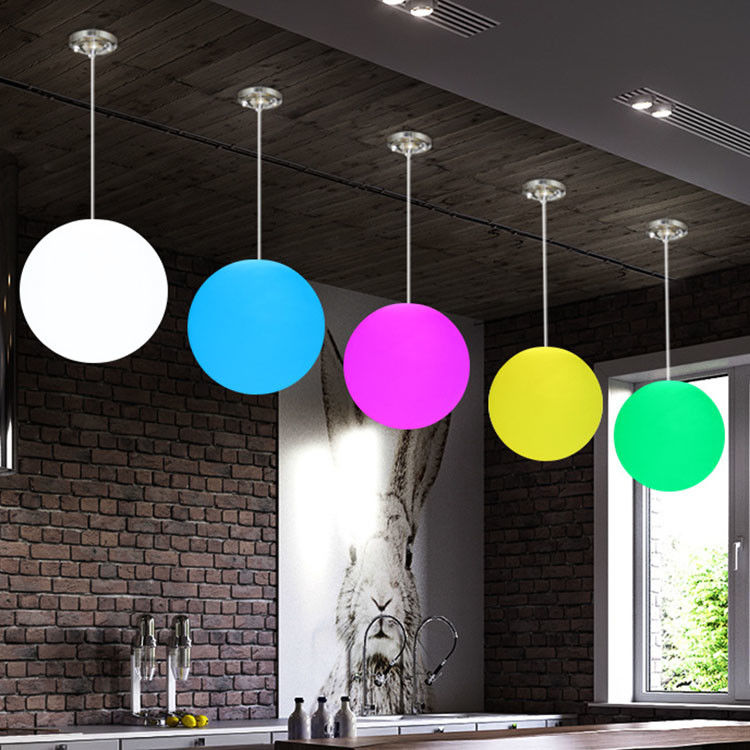 PE Plastic colorful outdoor hanging led light balls