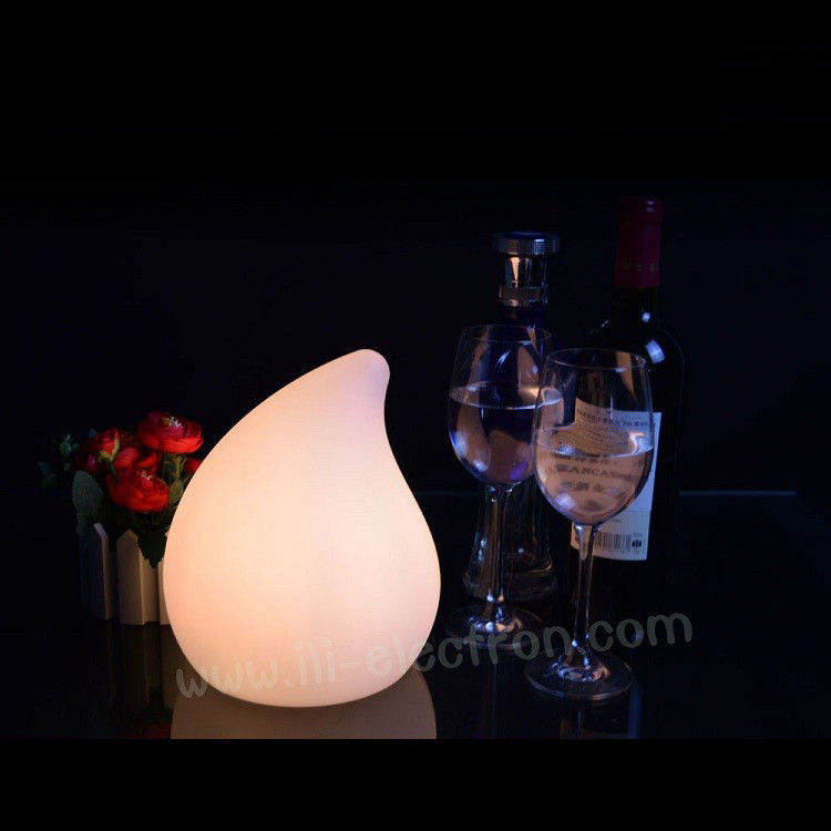 colorful peach shape plastic modern table lamp for party decor