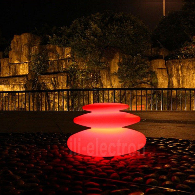 remote control muti-color led plastic rock shape table lamp for sale