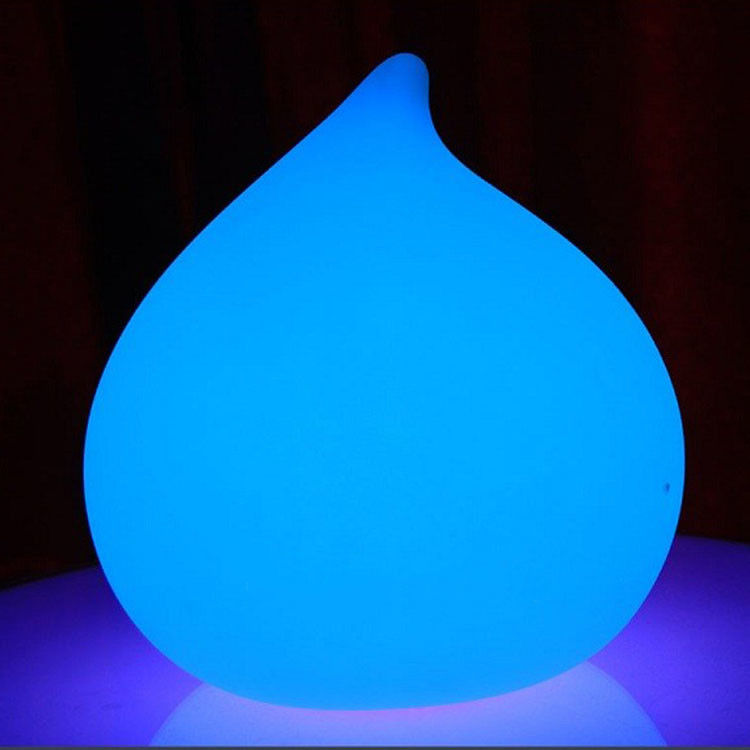 color changing illuminated plastic water drop lamps for sale