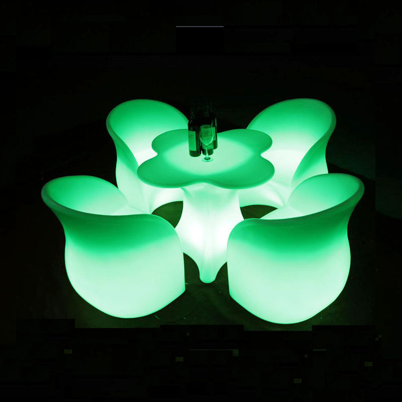 Unique flower shaped outdoor led furniture for event luminous night club chairs
