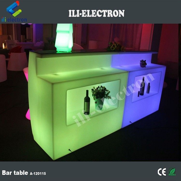plastic muti-color illuminated modern home mini bar counter design for sale