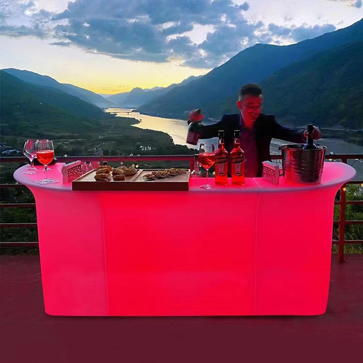 Remote Colorful Illuminated LED Glowing Corner Bar for Courtyard