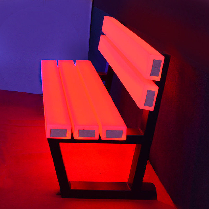 16 colors plastic illuminated led furniture outdoor garden bench
