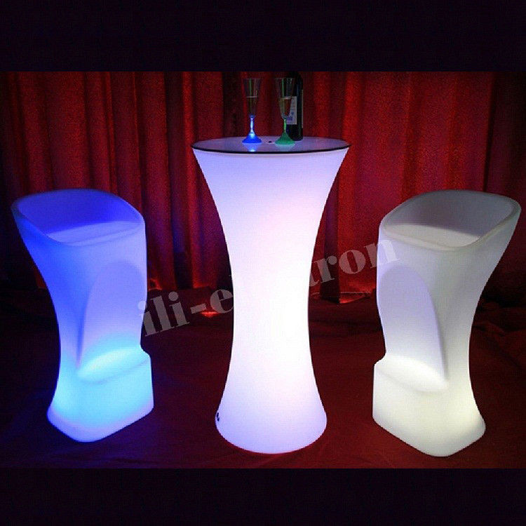 50*48*90cm Illuminated comfortable led bar chair/ Light up Cocktail Chair/illuminated Led Bar Chair