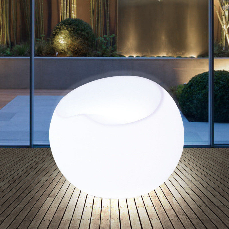 Modular Color Changing Puff Chair Plastic Lounge Furniture Led Light Up Sofa