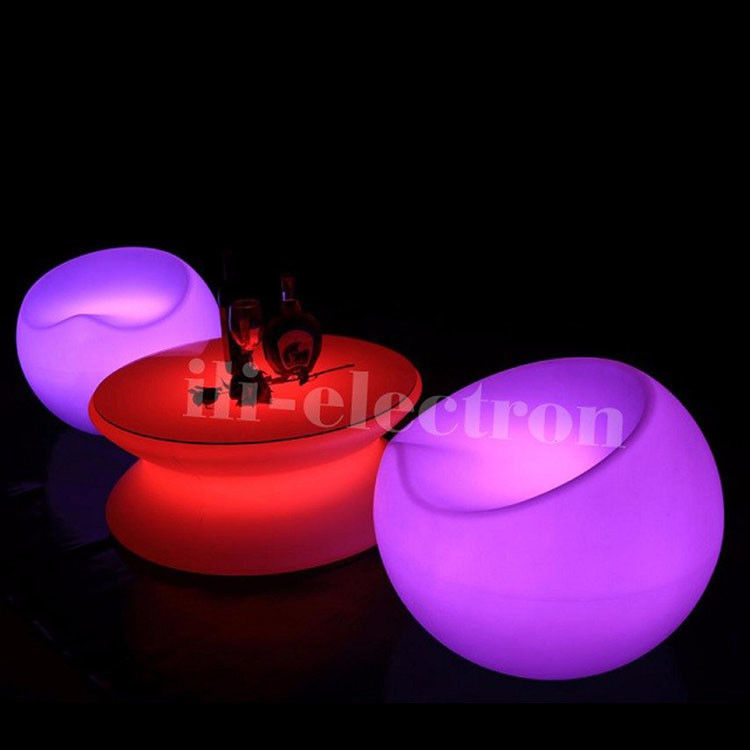 Illuminated multicolor change outdoor led light coffee table
