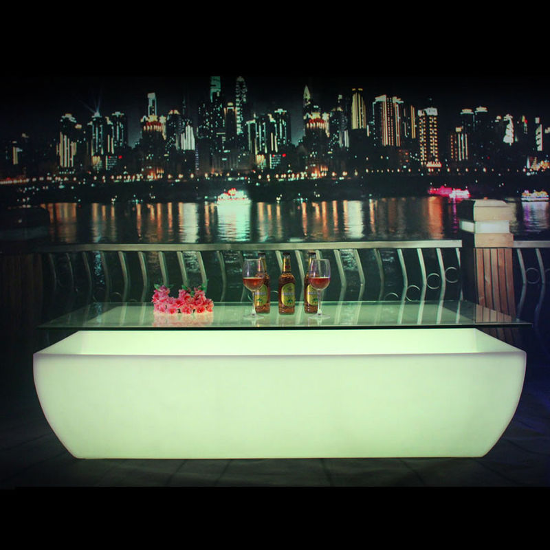 Color Changing Rechargeable plastic LED light up bar table