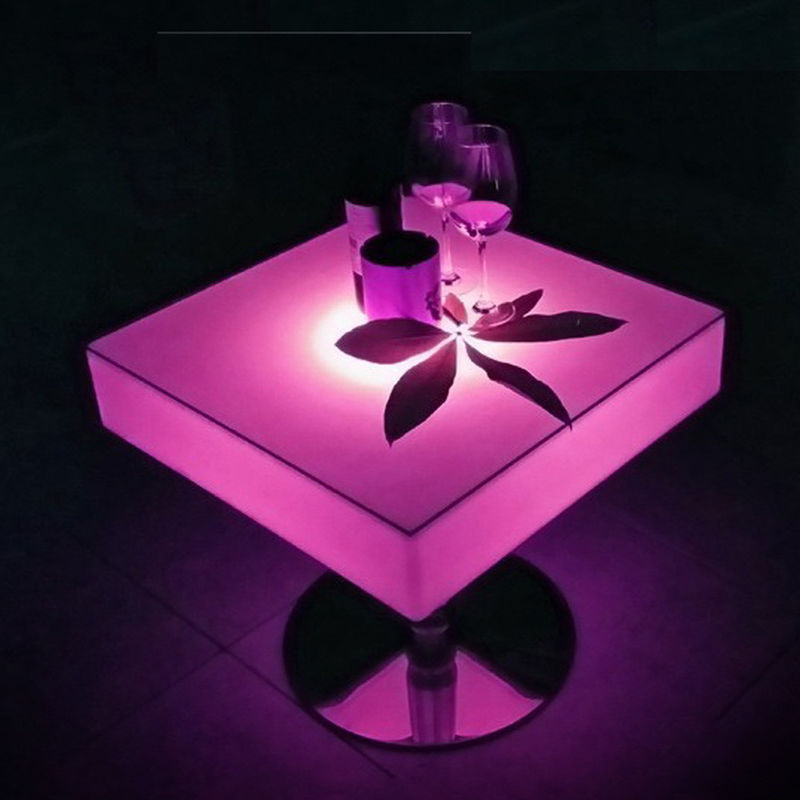 Plastic LED Bar Table Color Changing Cocktail Coffee Tables