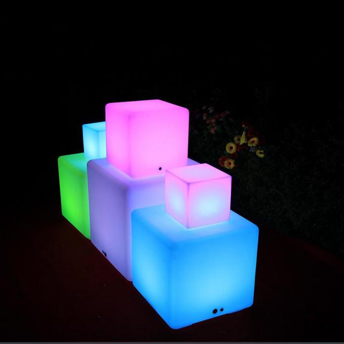40cm Outdoor LED Cube Light Stools Rechargeable Wireless For Events 0