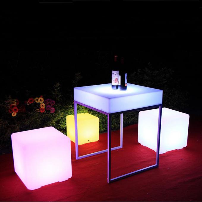 40cm Outdoor LED Cube Light Stools Rechargeable Wireless For Events 1
