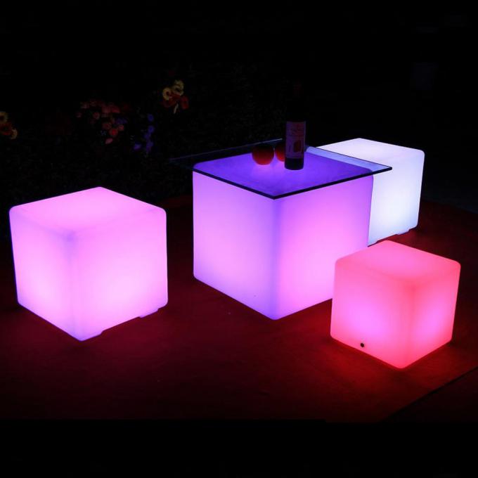 40cm Outdoor LED Cube Light Stools Rechargeable Wireless For Events 2
